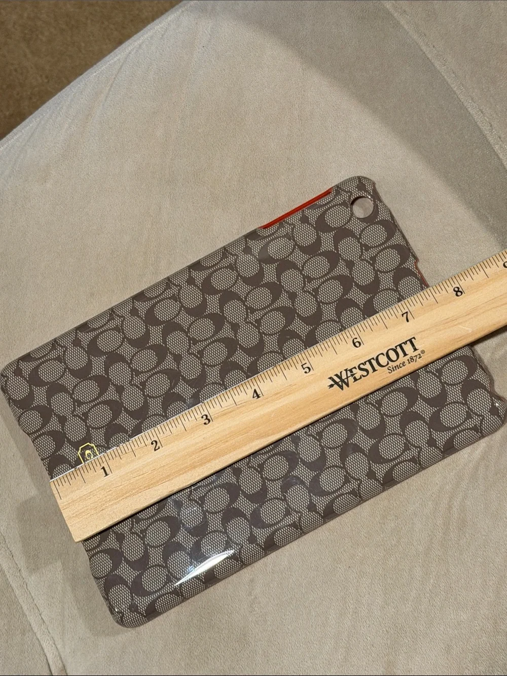 Coach Brown Monogram Signature Mini iPad Case